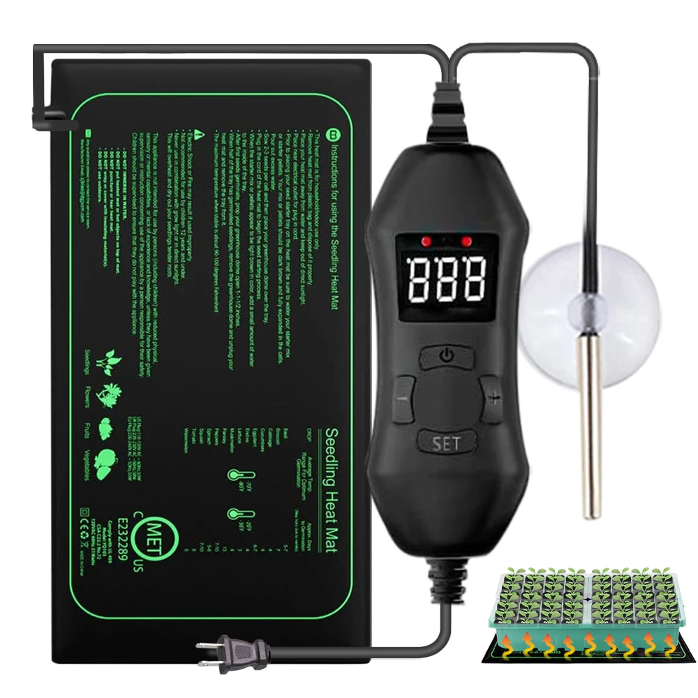 Heat Mat Seedling - 50 Вт Регулируемый термостат для ЕС-США/Великобритании/Австралии,